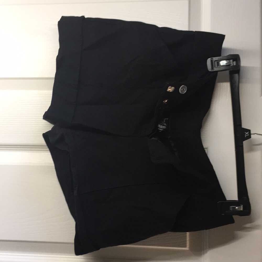 Black stretch dress-shorts